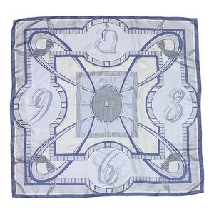 💲150 Piaget Watch SILK Foulard Scarf Light Blue Lavender Grey Collectible item